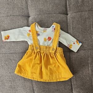 Carter's Yellow and White Floral Kids Casual Dress